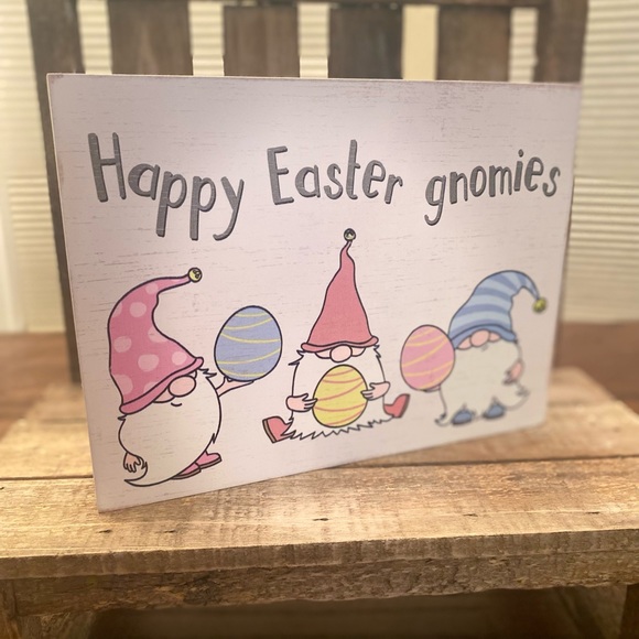 Easter Gnome Wood Sign, Happy Easter Gnomies, Easter Tier Tray or Wall Decor - Picture 8 of 16